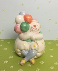 Fitz & Floyd Ceramic Clown With Balloons Still Bank - Baby ...