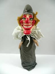 Antique Vintage Handmade Punch And Judy Mr. Punch Paper Mache Hand Puppet | #2003039415