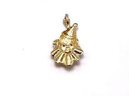 14K Yellow Gold Clown Head Charm / Pendant 1" - Etsy