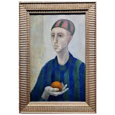 Arthur Okamura -Modernist Portrait Man holding a Ball- 1954 ...