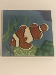 Ian Weinberg Clown Fish Wall Hanging Ceramic Art Tile