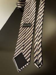 Bergamo New York Purple White 100% Silk Striped Tie | eBay