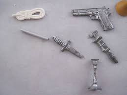 Vtg 1963 Clue Board Game Metal Pieces Parts Gun Wood Pawns ...