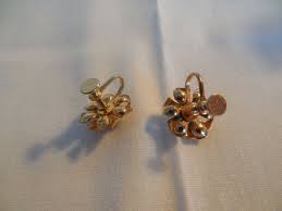 Order of Eastern star Mason gold tone enamel screw back ...