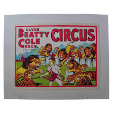Clyde Beatty-Cole Bros. Circus Poster #2 | Chairish