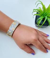 Vintage Colorful Dotted Clamp Bracelet - Etsy