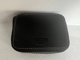 Vintage Coach Black Leather Pill Container Jewelry Box ...