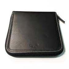 Vintage Coach Black Leather CD Zip-around Case 12 Sleeves - Etsy