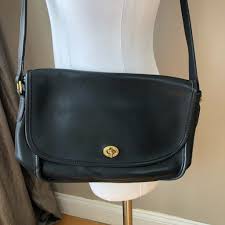 Vintage Coach City Black Crossbody Leather bag | eBay