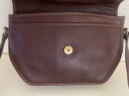 Vintage Coach Vista Geometric Brown Leather Crossbody Bag ...