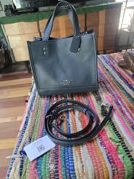 Coach CO971 Dempsey 22 Tote Handbag Denim Refine Pebble ...