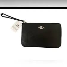 Coach | Bags | Coach Black Wristlet Nwt | Poshmark