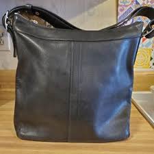 Coach Black Leather Shoulder Bag: Silver Hardware, Khaki ...