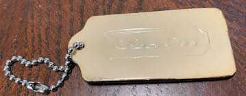 Vintage Ivory Beige Patent Leather Key Chain Fob Ring Charm ...