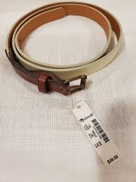 Madewell M/L Medium Large Off White Patent Leather Belt ...