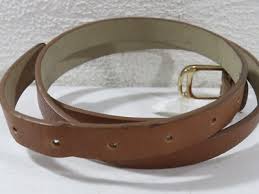 Steve Madden Brown Leather Belt Mens Size 36 Gold Tone ...
