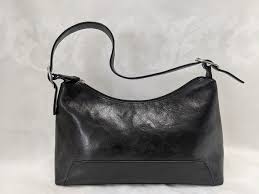 Pelle Studio Leather Bag. Black Leather Wilson Leather Handbag. Pelle Studio Black Leather Purse. Small Black Leather Shoulder Bag.