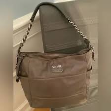 Coach | Bags | Coach Tribeca Madison 4118 Gray Patent ...