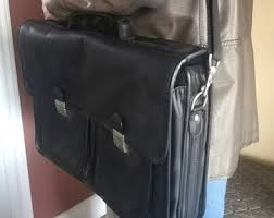 Black Leather Danier Bag, Executive Briefcase, Computer ...