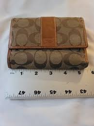 COACH TRIFOLD WALLET-Light/Dark Brown 0000000500 | eBay