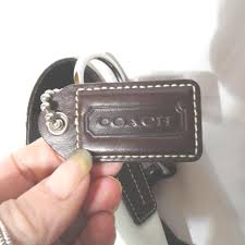 Vintage Coach White Purse Leather Handbag Brown Trim Purse ...