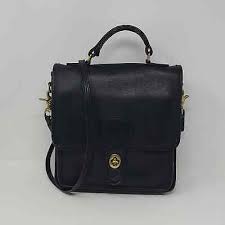 Coach Top Handle Station 5130 Leather Satchel Black ...