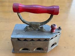 Antique Iron Clothes Iron With Wooden Handle Made In Argentina Pietra | eBay