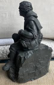 RARE Handmade Coal Slate Figure Climber Mountain Man TWRO N ...