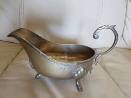 AN ANTIQUE, RIBBON & LACE PATTERNED EDGE, SILVER PLATED SAUCE BOAT / GRAVY BOAT. | eBay