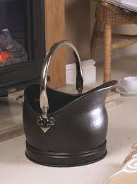Midnight Black Traditional Coal Bucket with Nickel Handles in 3 Sizes | eBay