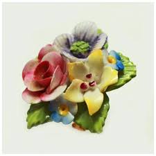 English Bone China Floral Brooch Pin c1950s. For Sale at ...