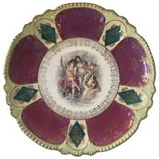 1890 Royal Bavarian China Plate by P.M.B.. For Sale at Ruby Lane