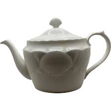 Coalport Oceanside White Teapot -- Scalloped Shells for ...