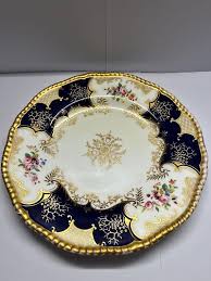 Antique Coalport Porcelain Plate C.1891–1915 — Hand-painted Floral, Gilded Rim, England - Etsy