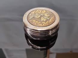 Dressing Table Pot - a Cute Vintage Silver Plated Brass Dressing Table Lidded Pot With Winged Cherub Panel & Clear Glass Liner for Cream Etc - Etsy UK