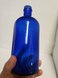 Vintage 1930'S Larvex Cobalt Blue GLASS BOTTLE Moth Bug ...