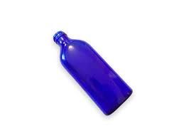 VINTAGE: Cobalt Glass Blue Bottle Hipped Shape Flask Shape ...