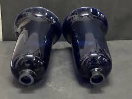OLD VINTAGE ANTIQUE RARE BLUE GLASS LANTERN / LAMP / CANDLE HOLDER SHADE 2 PCS. | eBay
