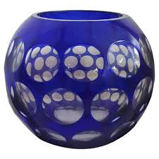 Cut Crystal Globe Vase from WMF, 1930s | Chairish