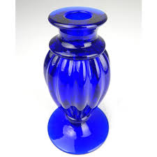 1950s Archimede Seguso Signed Cobalt Blue Murano Glass Candles Holders, Pair | Chairish