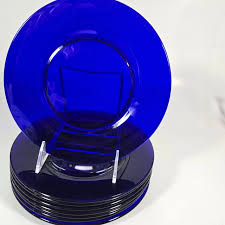 Italian Cobalt Salad Plates- Set of Eight | Chairish