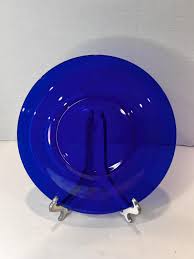 Vintage Cobalt Blue Glass 8.25" Basic Plain Salad/dinner Plate - Etsy
