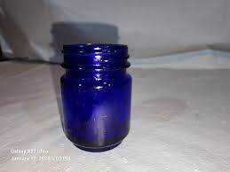 Vintage Vicks Cobalt Blue Small Glass Vapor Jar Medicine ...