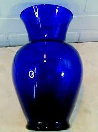 VINTAGE COBALT BLUE VASE 11" LOVELY AND LARGE | eBay