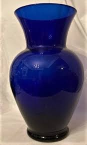 Vintage Cobalt Blue Large Glass Vase -vintage Collectible-home Decor - Etsy