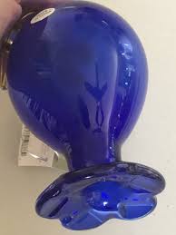 SEASONS OF CANNON FALLS COBALT BLUE GLASS ORNAMENT HUMMINGBIRD FEEDER SHAPE 6” | eBay