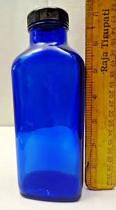 Vintage Kobaltblau Flasche Glas Apotheker Medizin Milk Von Magnesiumoxid Sammler | eBay