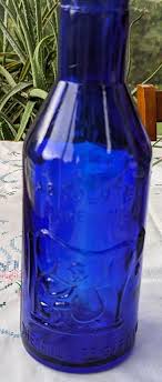Cobalt Blue Glass Milk Bottle Absolutely Pure Milk The Milk ...