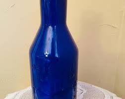 Cobalt Blue Glass Absolutely Pure Milk the Milk Protector Cow ...