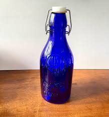 Vintage Cobalt Blue Milk Bottle: Italian Lait, 10" Tall - Etsy